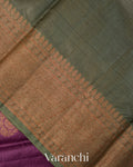 Deep Purple Pure Tussar Silk Saree