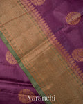 Deep Purple Pure Tussar Silk Saree