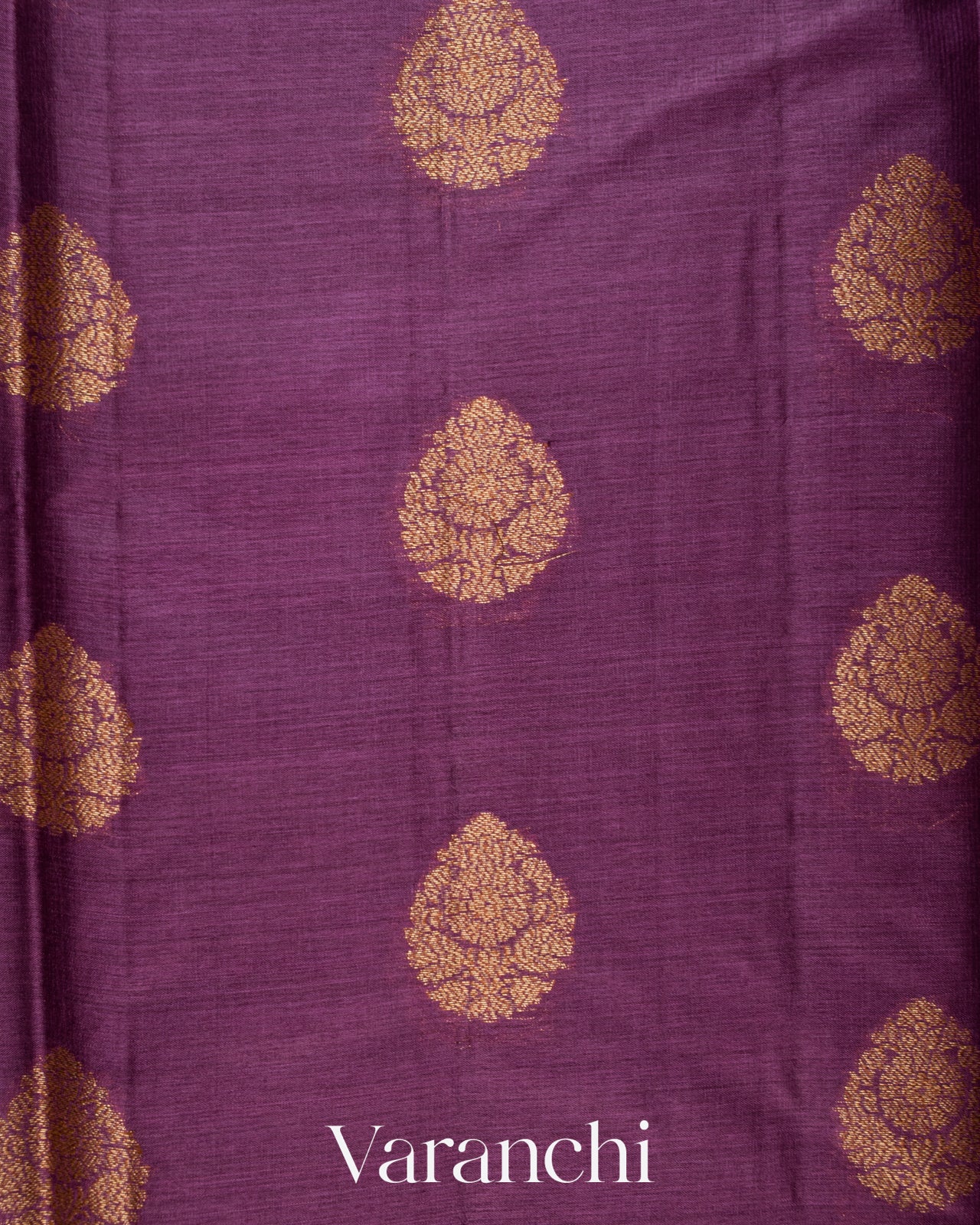 Deep Purple Pure Tussar Silk Saree