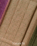 Purple Pure Tussar Silk Saree