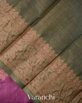 Purple Pure Tussar Silk Saree