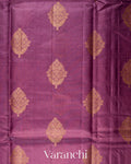 Purple Pure Tussar Silk Saree