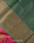 Onion Pink Pure Tussar Silk Handloom Saree