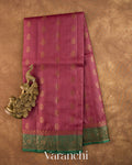 Onion Pink Pure Tussar Silk Handloom Saree