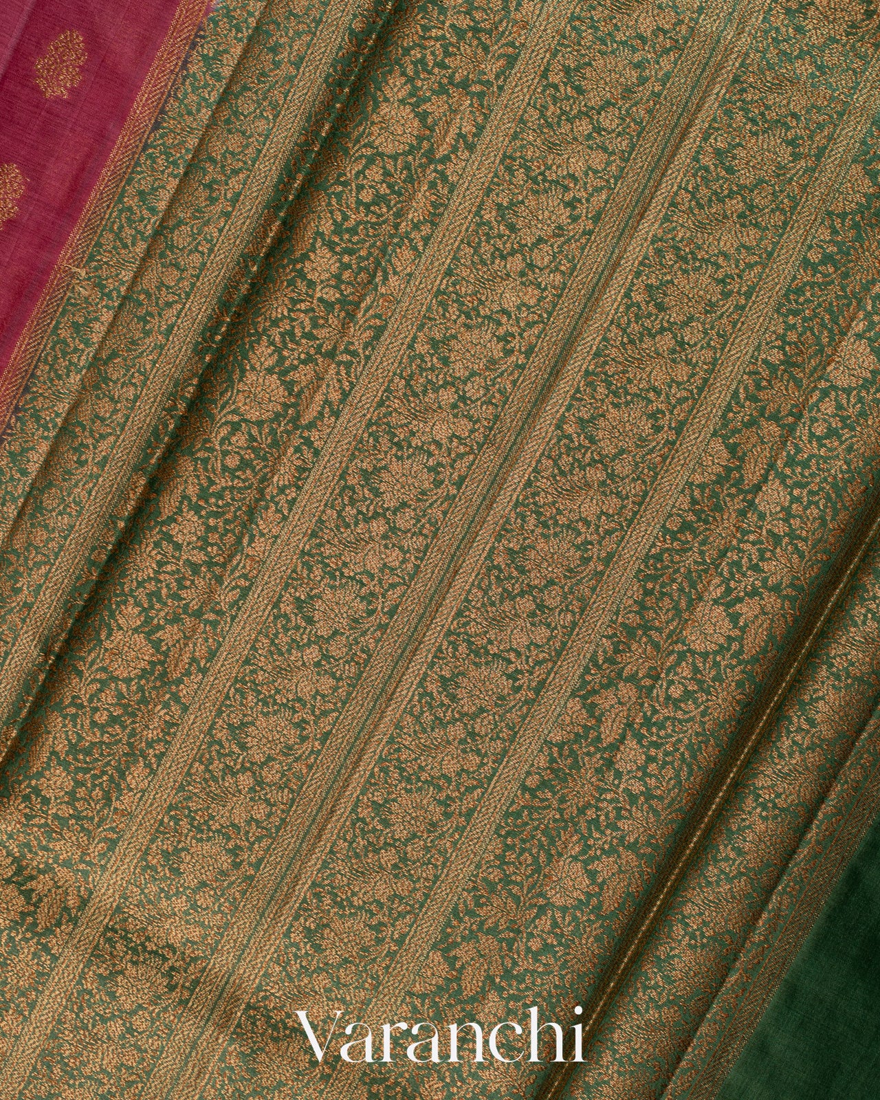 Onion Pink Pure Tussar Silk Handloom Saree