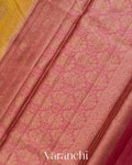 Mustard Yellow Pure Tussar Silk Saree