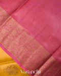 Mustard Yellow Pure Tussar Silk Saree