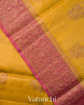 Mustard Yellow Pure Tussar Silk Saree