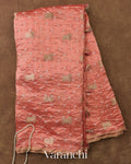 Peach Bandhani Pichwai Pure Chiniya Silk Saree
