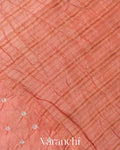 Peach Bandhani Pichwai Pure Chiniya Silk Saree
