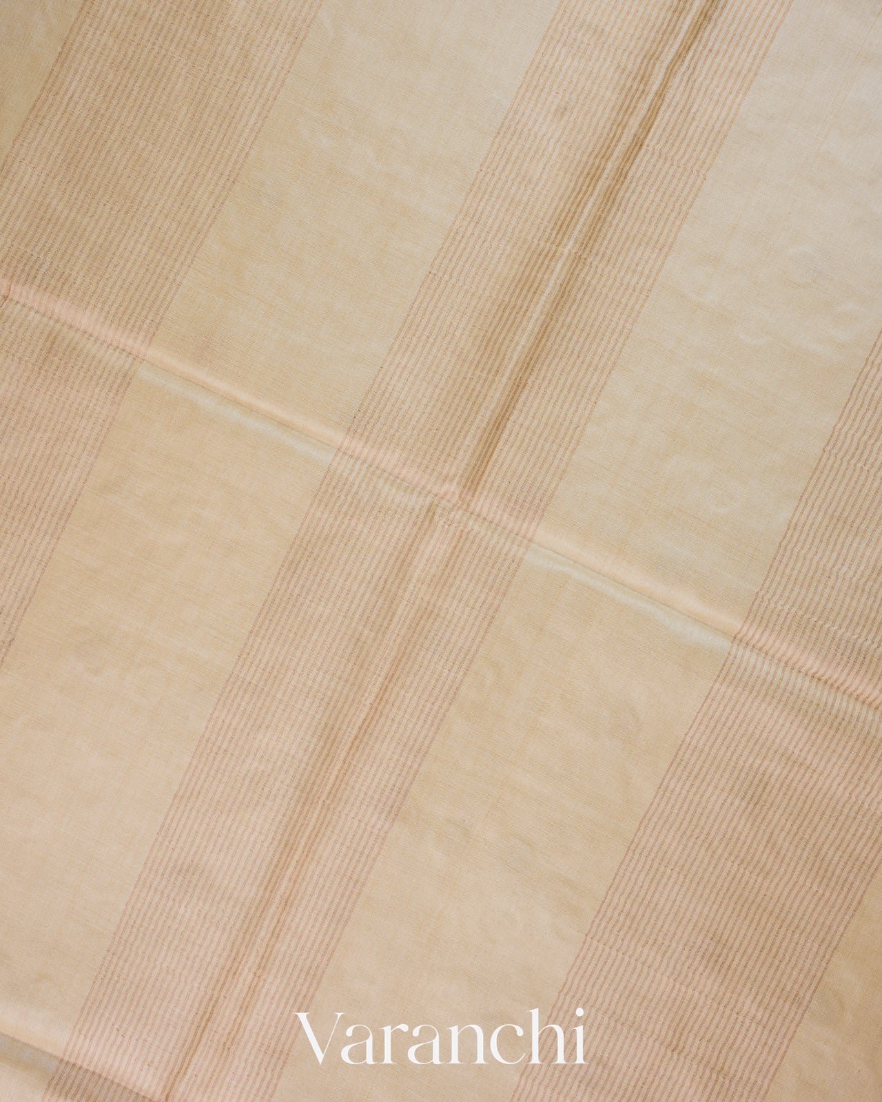 Ivory Embroidered Border Pure Tussar Silk Saree