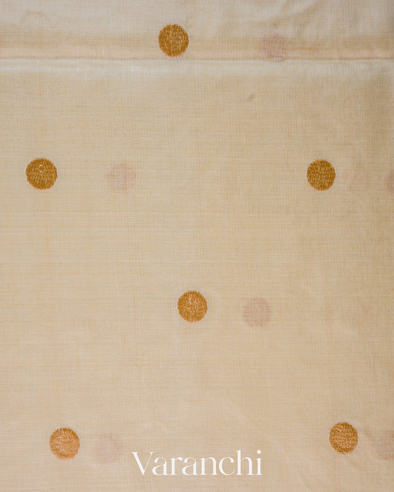 Ivory Embroidered Border Pure Tussar Silk Saree