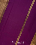 Beige Striped Pure Katan Silk Saree