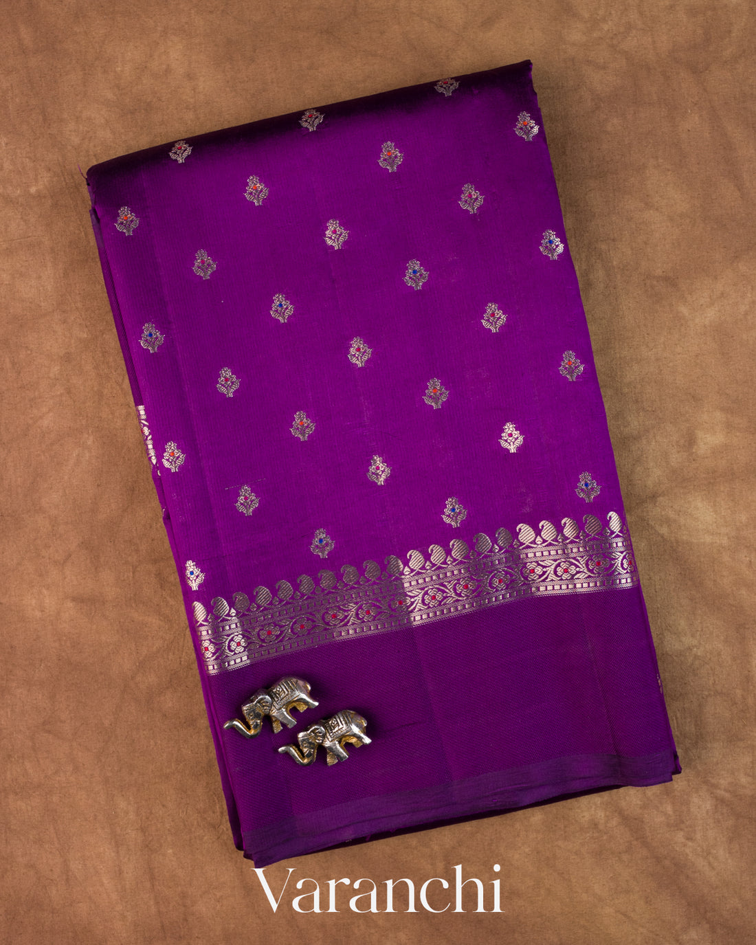 Purple Pure Poona Silk Saree