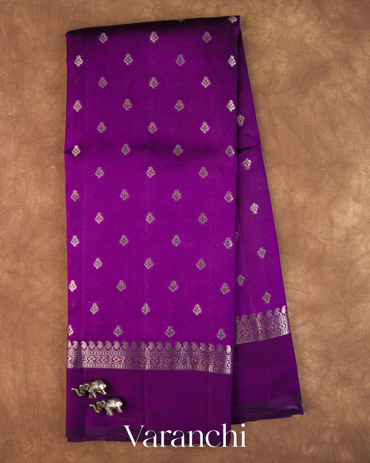 Purple Pure Poona Silk Saree