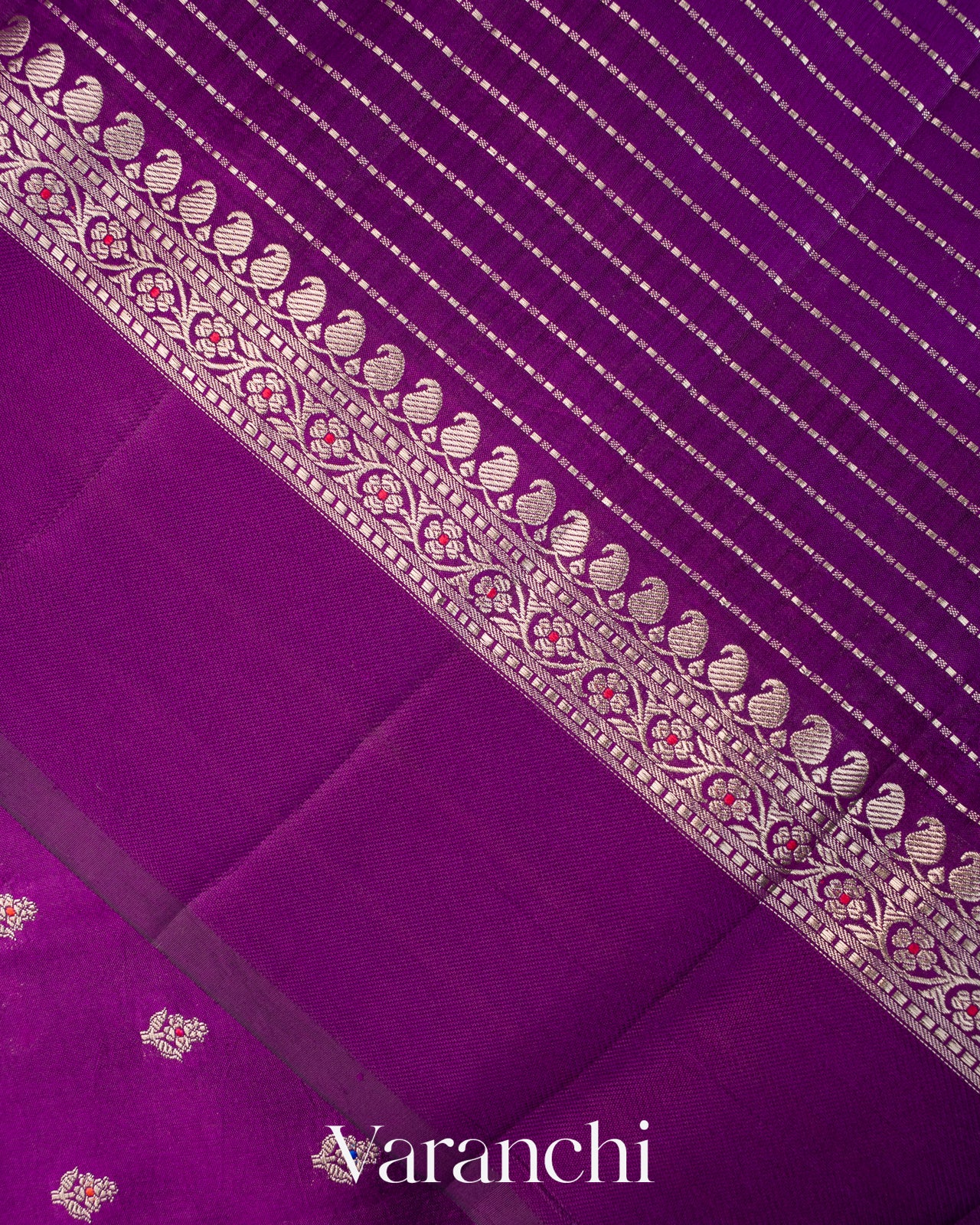 Purple Pure Poona Silk Saree