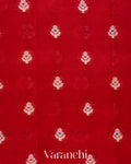 Crimson Red Pure Poona Silk Saree