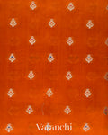 Vermilion Orange Pure Poona Silk Saree