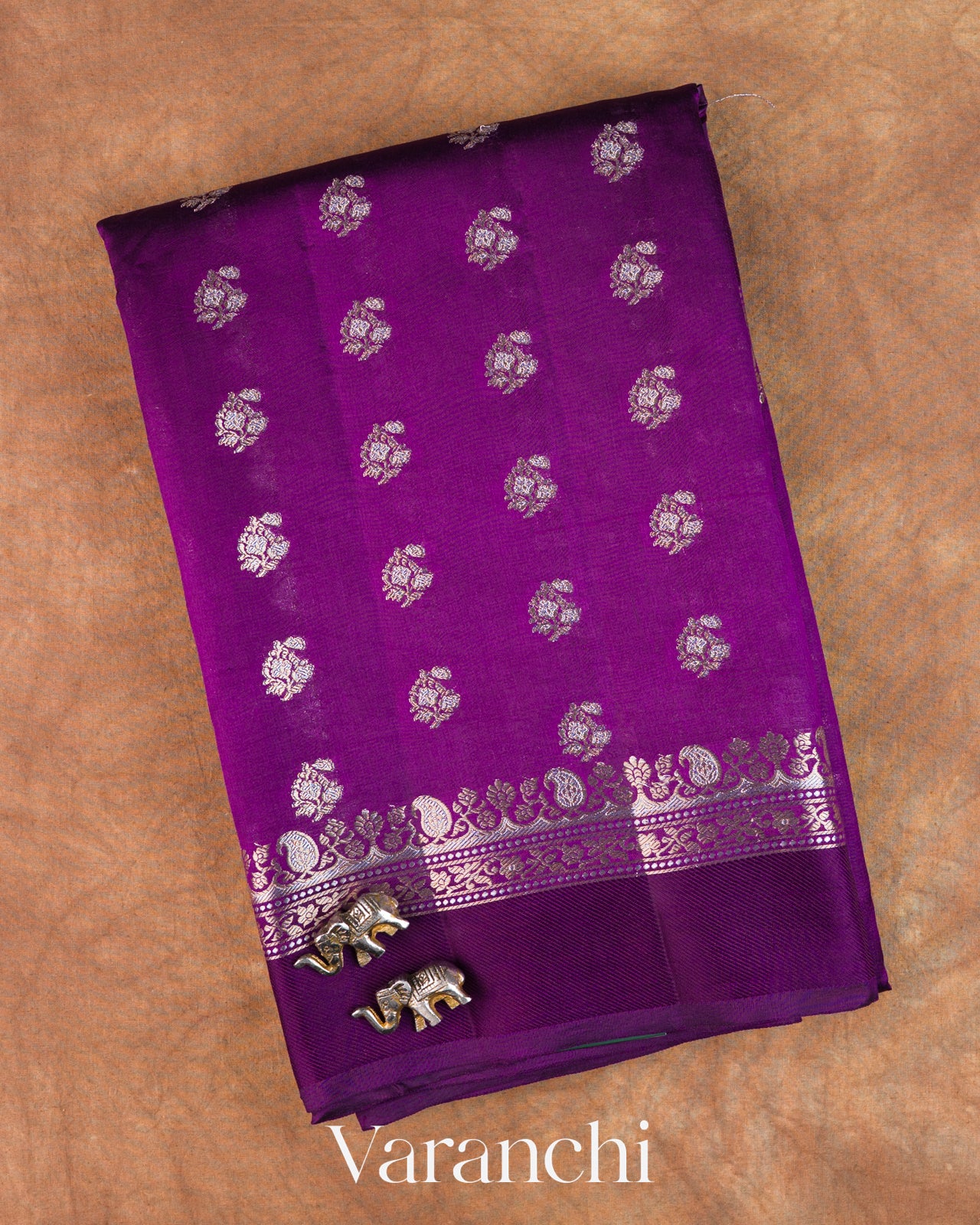 Purple Pure Poona Silk Saree
