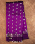 Purple Pure Poona Silk Saree