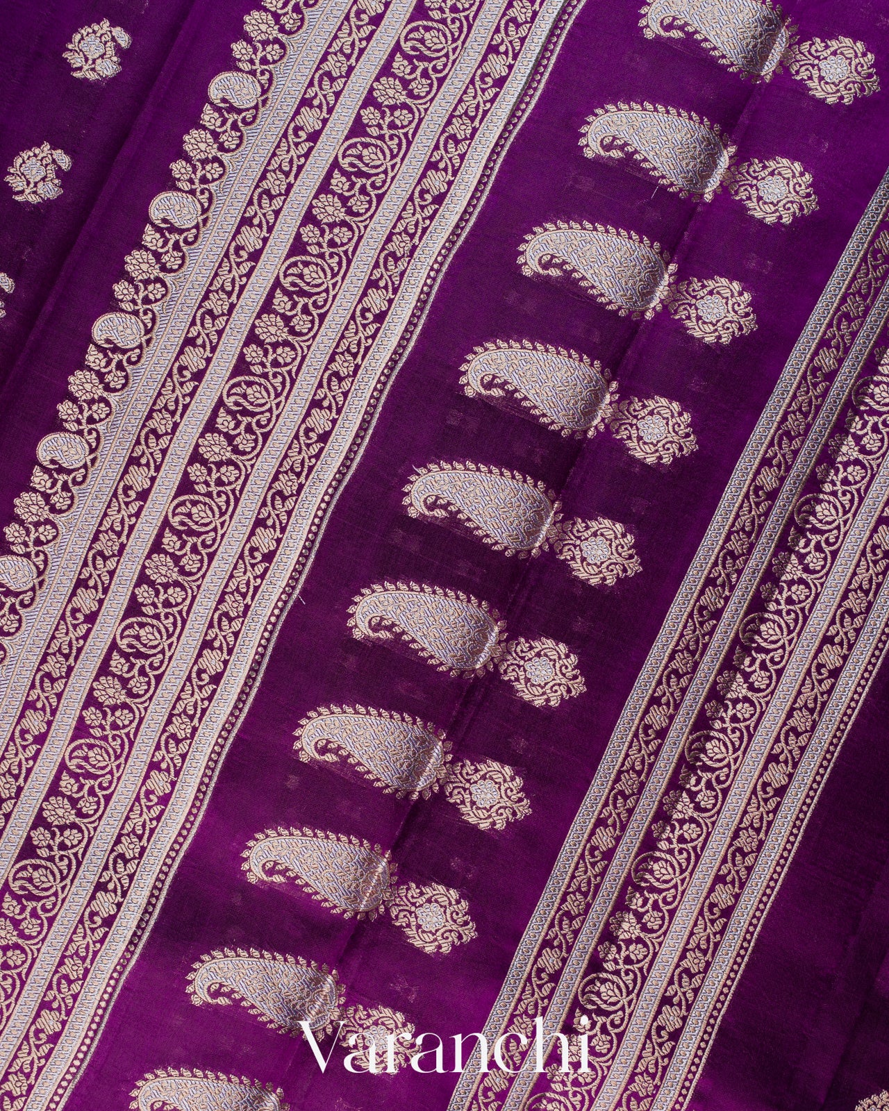 Purple Pure Poona Silk Saree