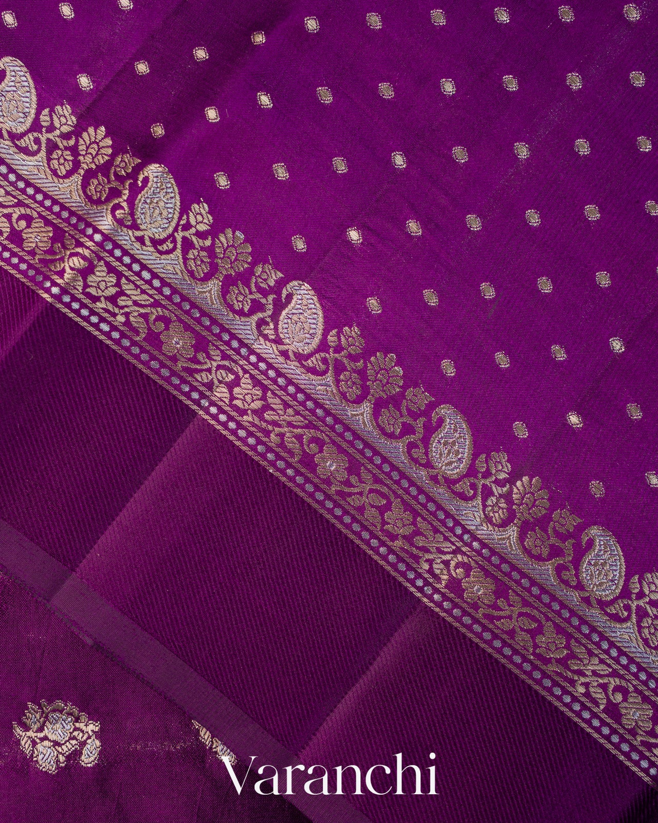 Purple Pure Poona Silk Saree