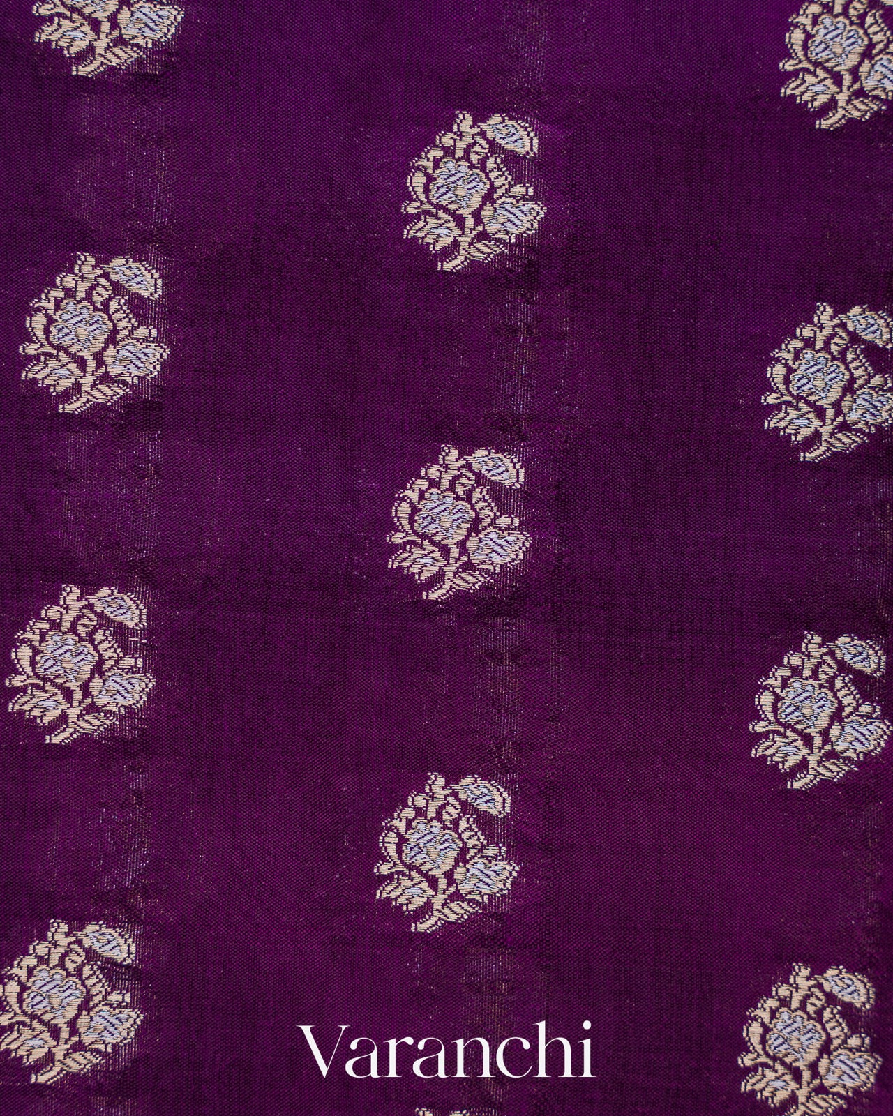 Purple Pure Poona Silk Saree