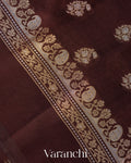 Coffee Brown Pure Poona Silk Saree