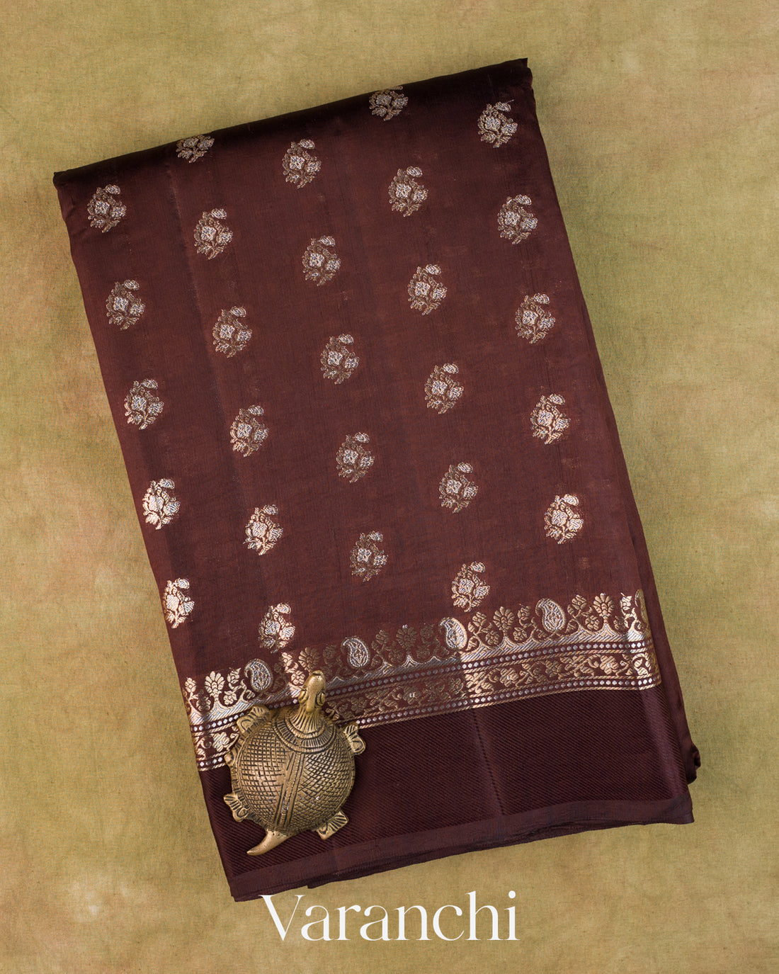 Coffee Brown Pure Poona Silk Saree