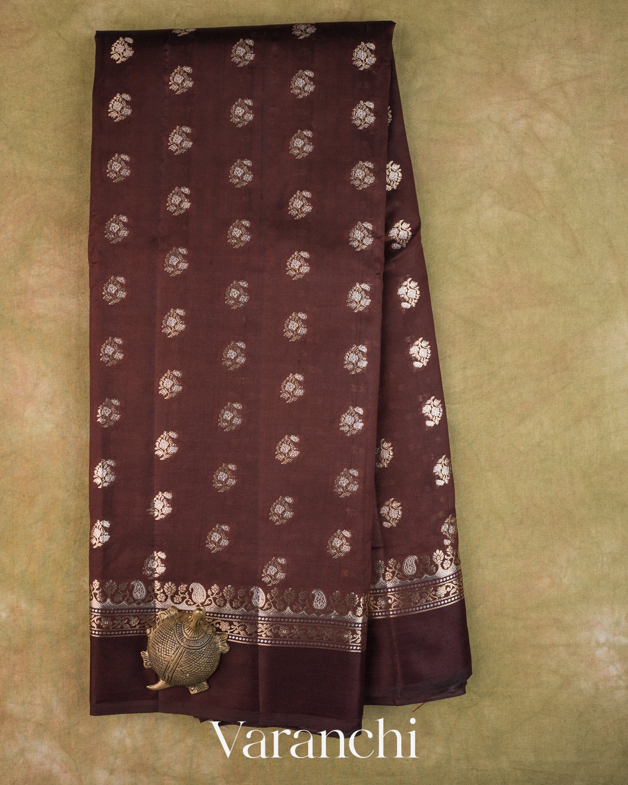 Coffee Brown Pure Poona Silk Saree
