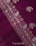 Wine Purple Pure Poona Silk Saree
