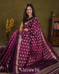 Wine Purple Pure Poona Silk Saree