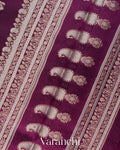 Wine Purple Pure Poona Silk Saree