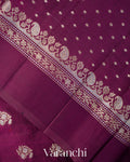 Wine Purple Pure Poona Silk Saree