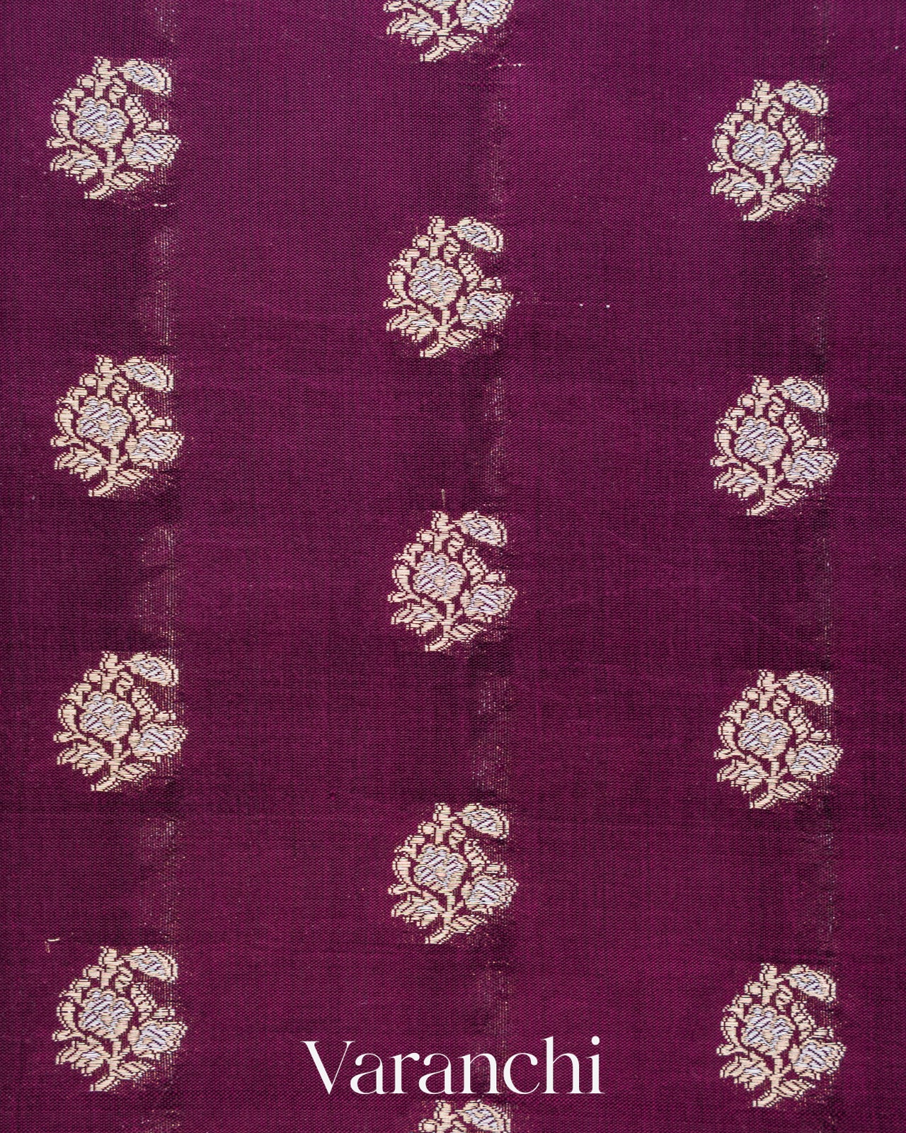 Wine Purple Pure Poona Silk Saree