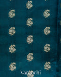 Peacock Teal Pure Poona Silk Saree