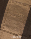 Jet Black Checks Pure Katan Silk Saree