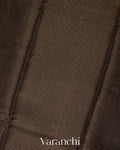 Jet Black Checks Pure Katan Silk Saree