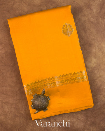 Mango Yellow Pure Poona Silk Saree