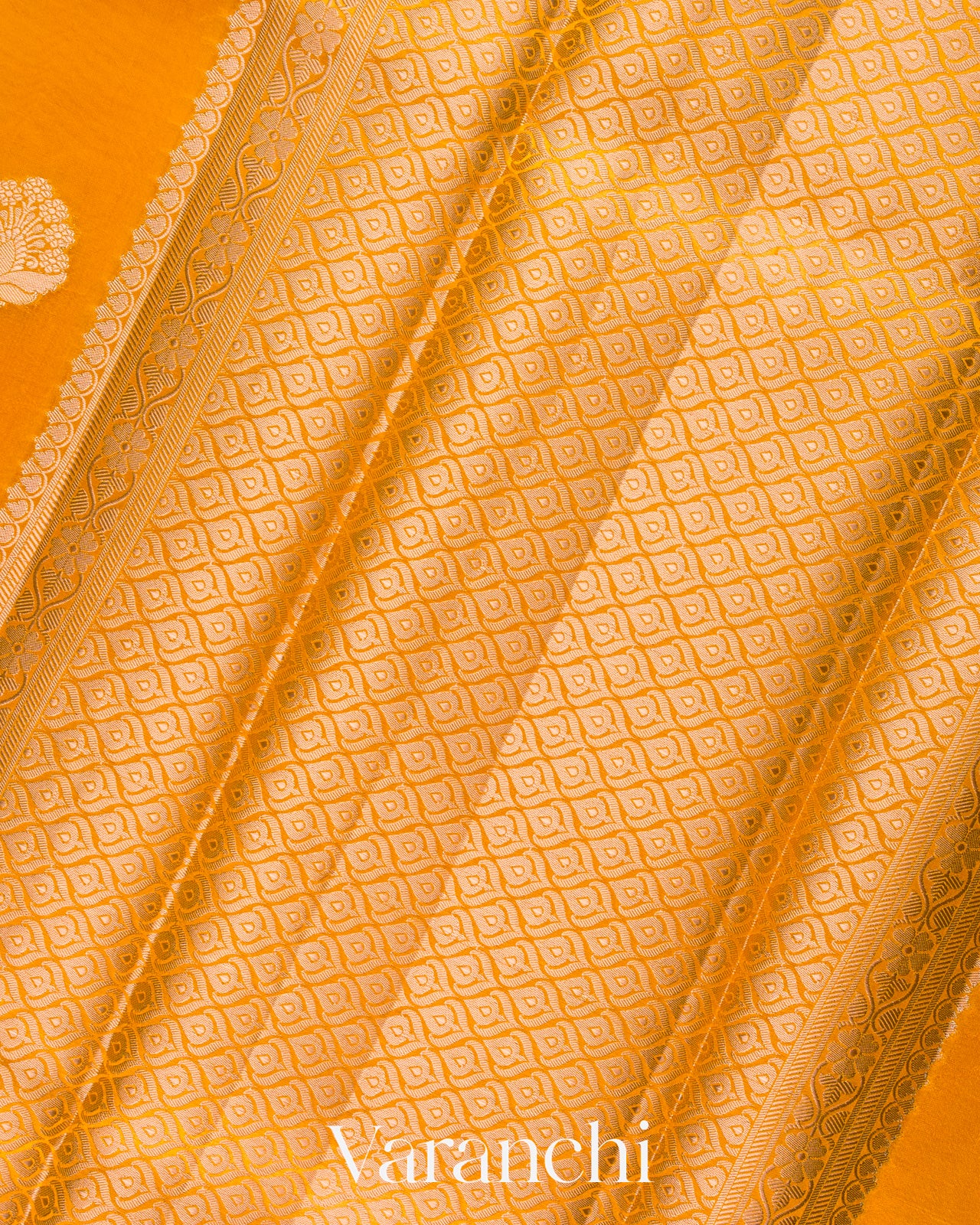 Mango Yellow Pure Poona Silk Saree