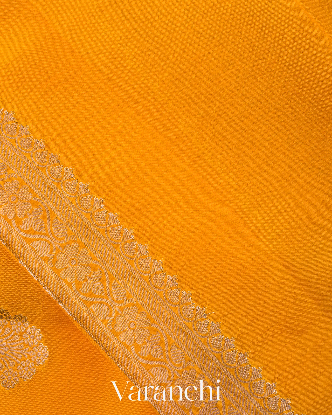 Mango Yellow Pure Poona Silk Saree
