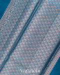 Peacock Blue Pure Poona Silk Saree