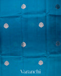 Peacock Blue Pure Poona Silk Saree