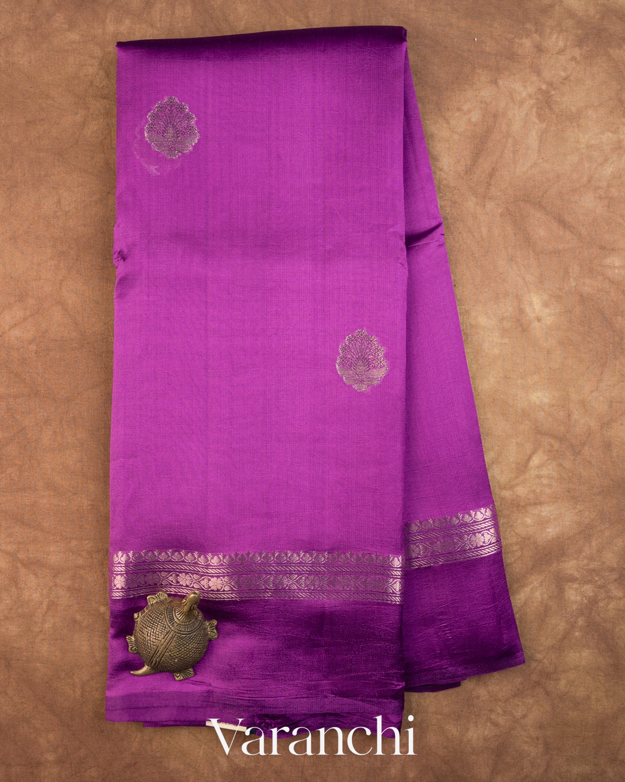 Purple Pure Poona Silk Saree