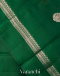 Bottle Green Pure Poona Silk Saree