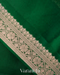 Bottle Green Pure Poona Silk Saree