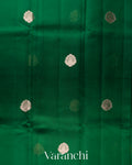 Bottle Green Pure Poona Silk Saree