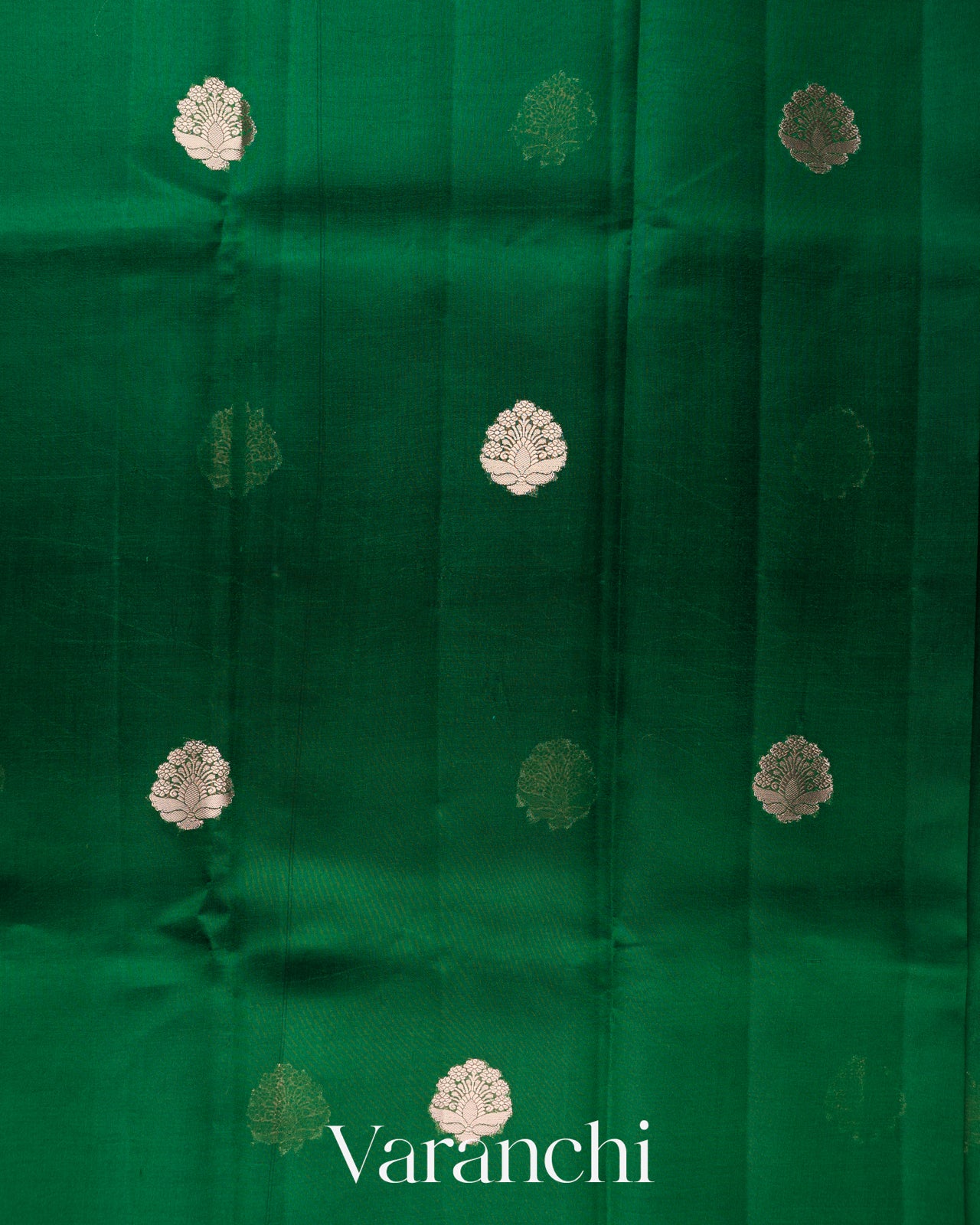 Bottle Green Pure Poona Silk Saree