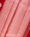 Chilly Red Pure Poona Silk Saree