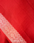Chilly Red Pure Poona Silk Saree